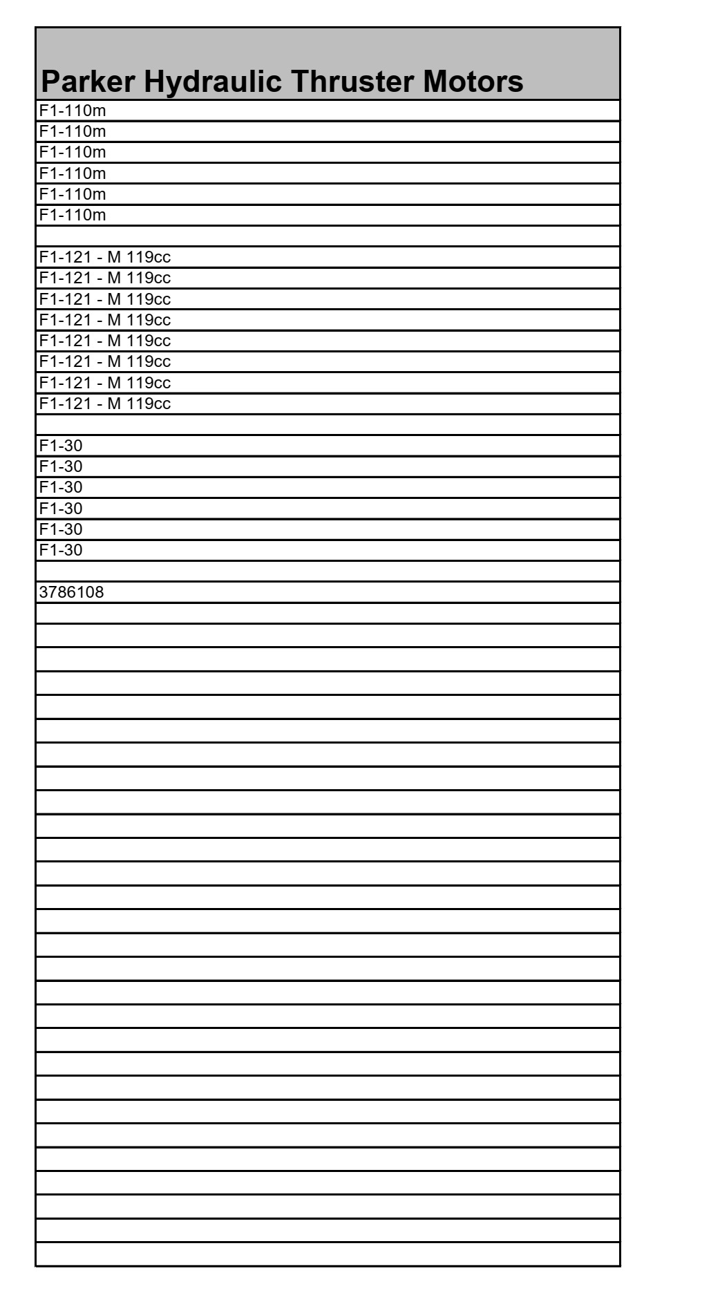 Hydraulic Thruster Motors