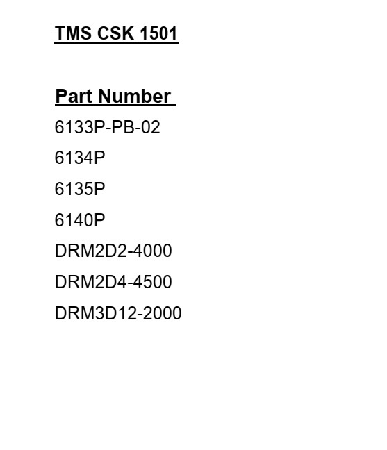 Seaeye Type 3 TMS Spares
