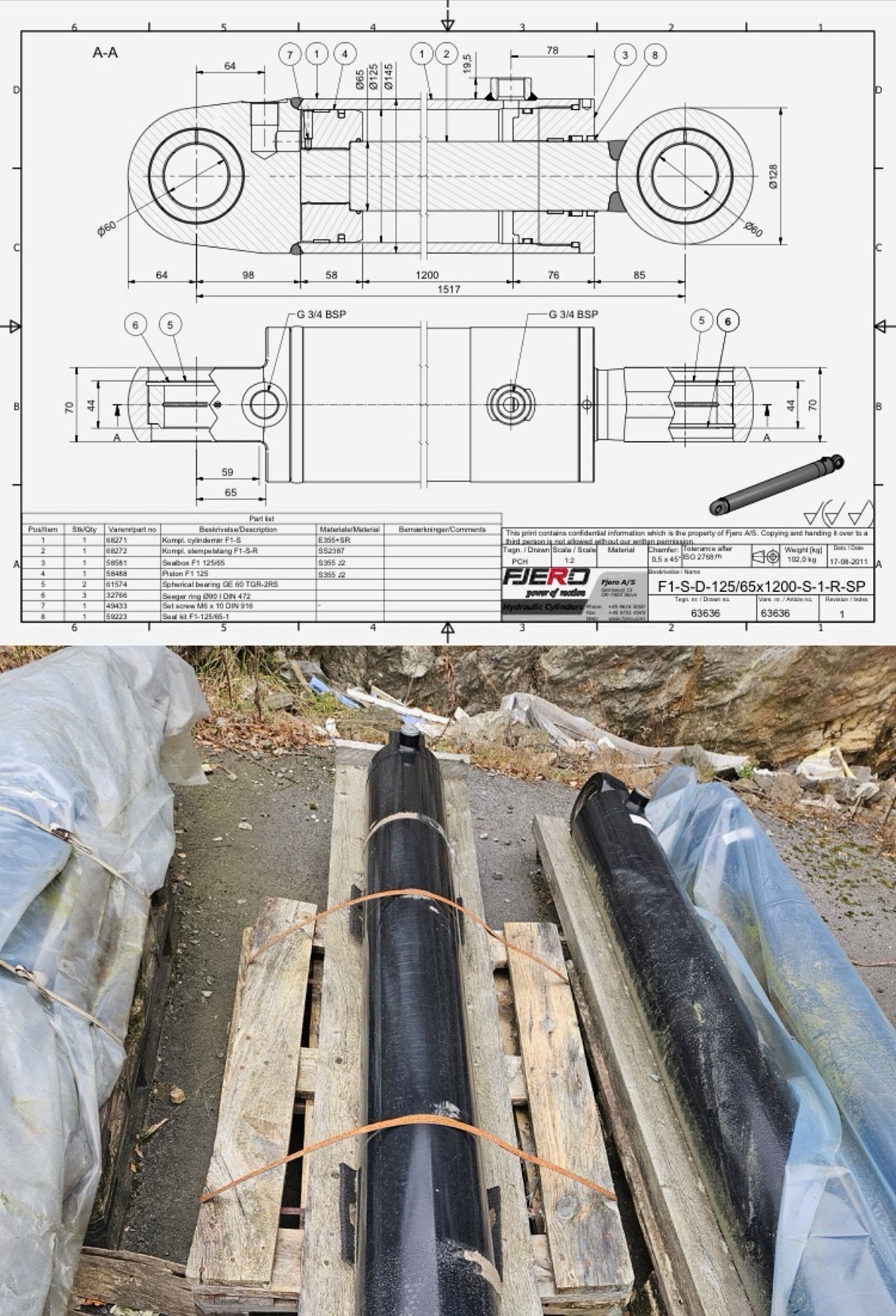 6 x Hydraulic Cylinders
