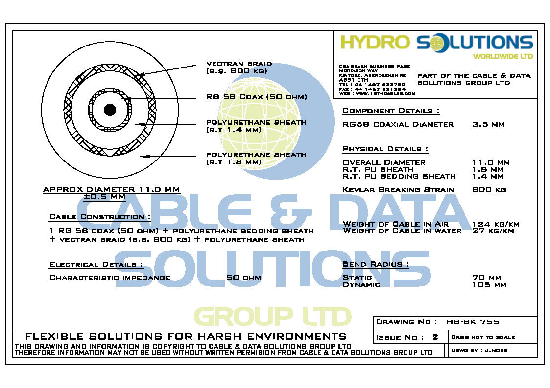 Sidescan Soft Tow Cables