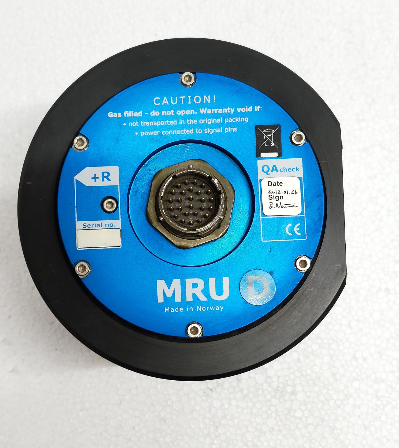 2 x Kongsberg MRU-D Motion reference Units (MRU)